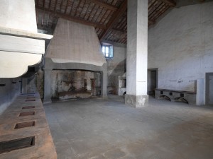 Veduta del camino della cucina Villa medicea di Poggio a Caiano 