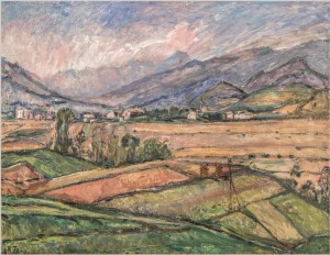 Arturo Tosi L’altopiano di Rovetta in settembre 1935 circa olio su tela cm 70 x 90 Firenze, Palazzo Pitti, Galleria d’arte moderna