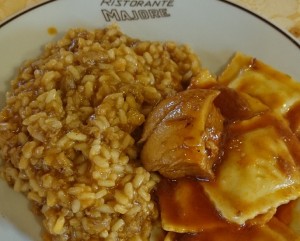 risotto e ravioli